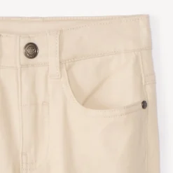Pantalon slim uni effet crinkle pour garçon