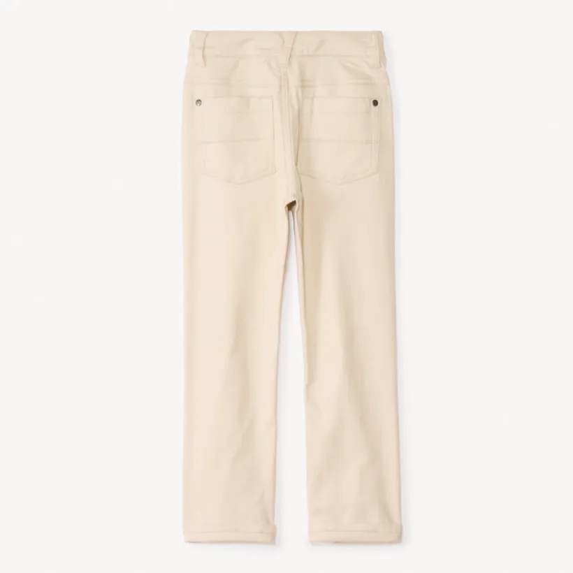 Pantalon slim uni effet crinkle pour garçon