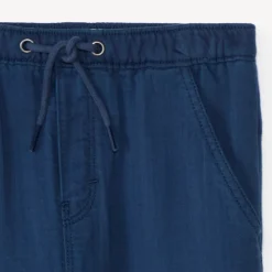 Pantalon uni en toile pour bébé garçon