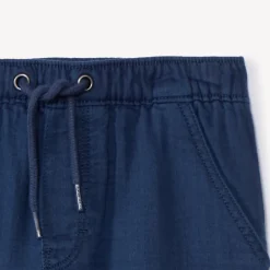 Pantalon uni en toile pour bébé garçon
