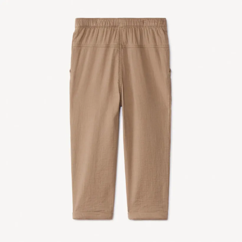 Pantalon uni en toile pour bébé garçon