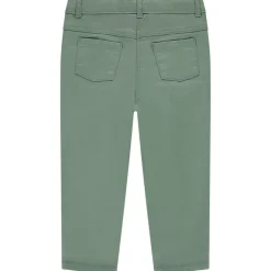 Pantalon uni en twill avec poches pour bébé fille