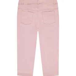 Pantalon uni en twill avec poches pour bébé fille