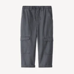 Pantalon uni à poches cargo pour bébé garçon