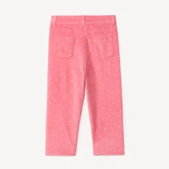Pantalon velours doublé et imprimé cœur pour bébé fille