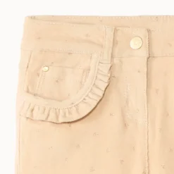 Pantalon velours doublé et imprimé cœur pour bébé fille