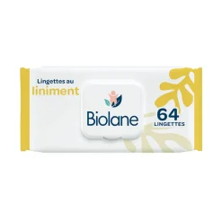 Paquet de 64 lingettes nettoyantes au liniment et huile d'olive
