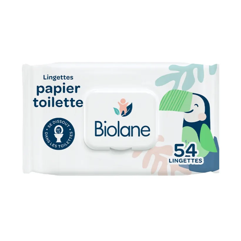 Paquet de 54 lingettes papier toilette