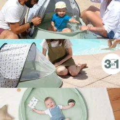 Parc de jeu et piscine 3 en 1 anti-UV Aquani provence