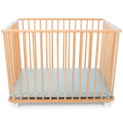 Parc pliant en bois Pocket vernis