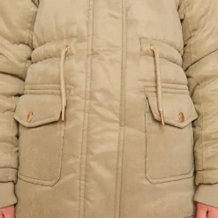 Parka déperlante à capuche effet fourrure pour fille