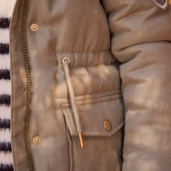 Parka déperlante à capuche effet fourrure pour fille