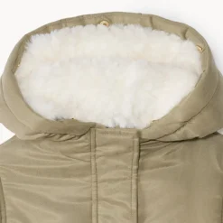 Parka déperlante à capuche effet fourrure pour fille