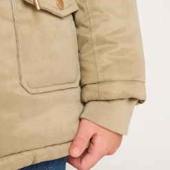 Parka déperlante à capuche effet fourrure pour fille