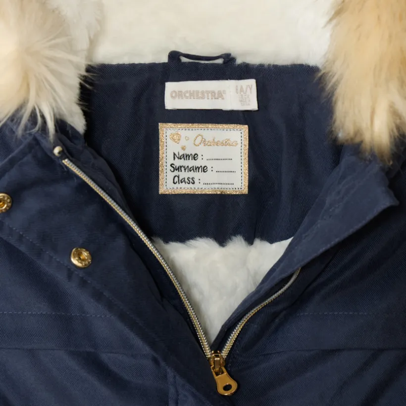 Parka déperlante à capuche effet fourrure pour fille