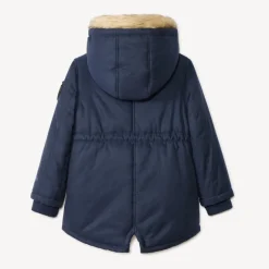Parka déperlante à capuche effet fourrure pour fille