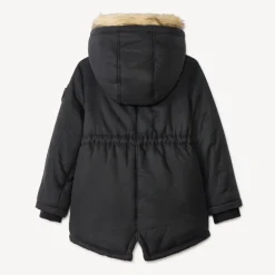 Parka déperlante à capuche effet fourrure pour fille