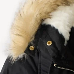 Parka déperlante à capuche effet fourrure pour fille