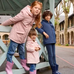 Parka gomme à capuche et doublure micropolaire pour garçon