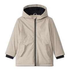 Parka gomme à capuche et doublure micropolaire pour garçon