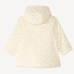 Parka gomme à capuche imprimé fleurs pour bébé fille