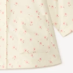 Parka gomme à capuche imprimé fleurs pour bébé fille