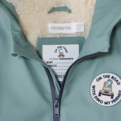 Parka gomme à capuche ludique pour bébé garçon