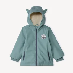 Parka gomme à capuche ludique pour bébé garçon