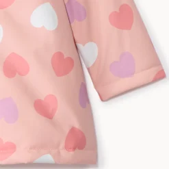Parka gomme à couleur changeante imprimé cœurs pour bébé fille