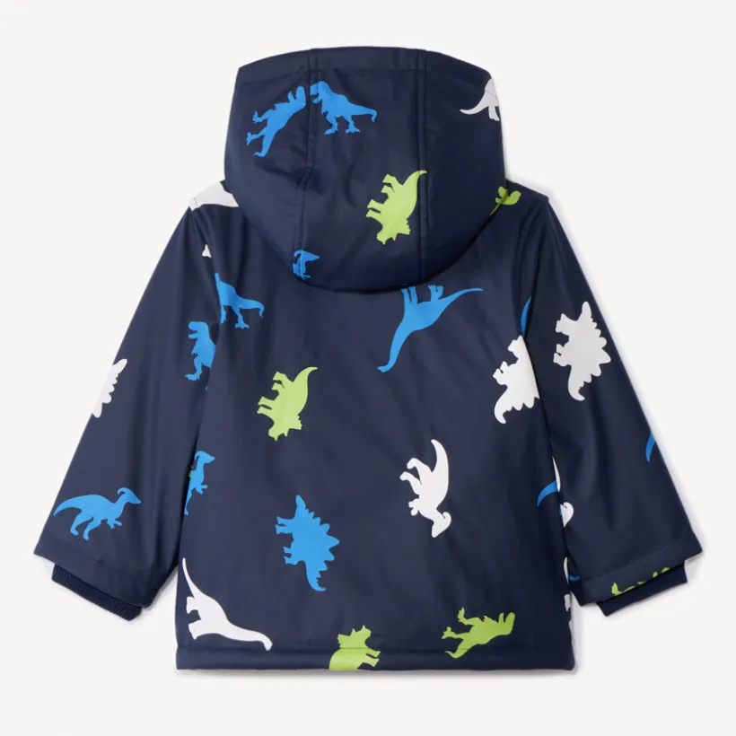 Parka gomme à couleur changeante imprimé dinos pour bébé garçon