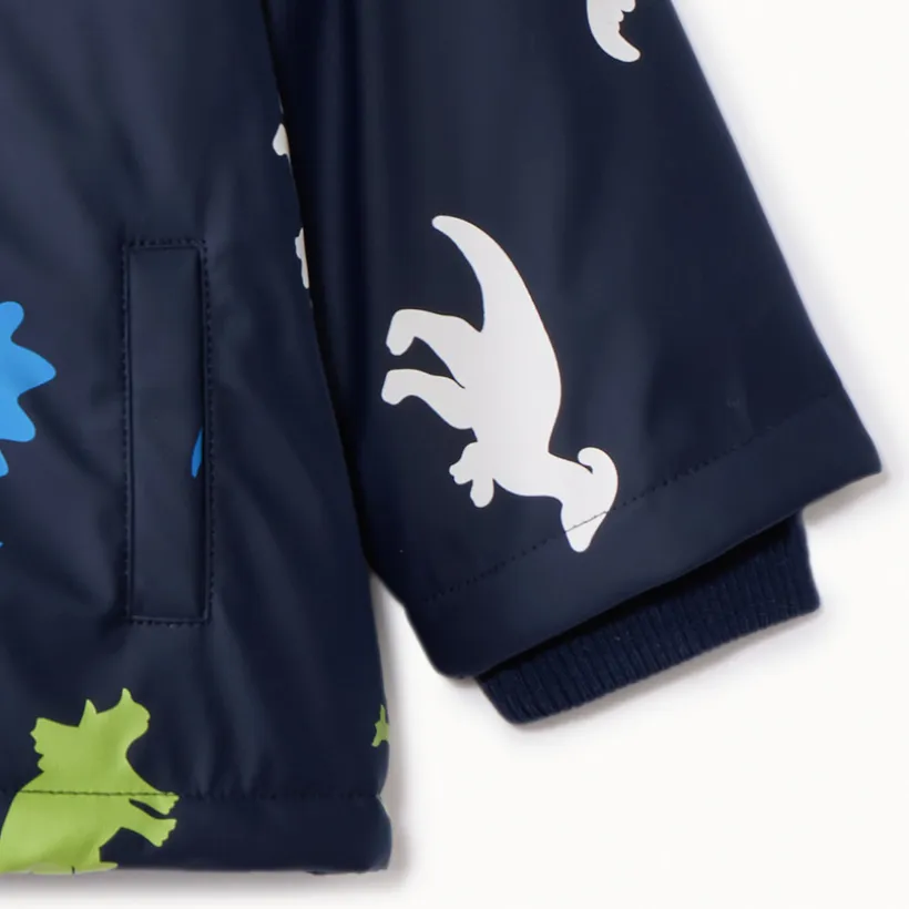 Parka gomme à couleur changeante imprimé dinos pour bébé garçon