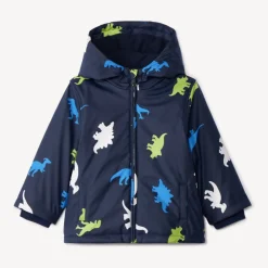 Parka gomme à couleur changeante imprimé dinos pour bébé garçon