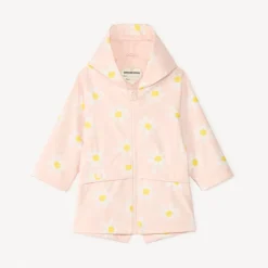 Parka gomme doublée en jersey imprimé marguerites pour bébé fille