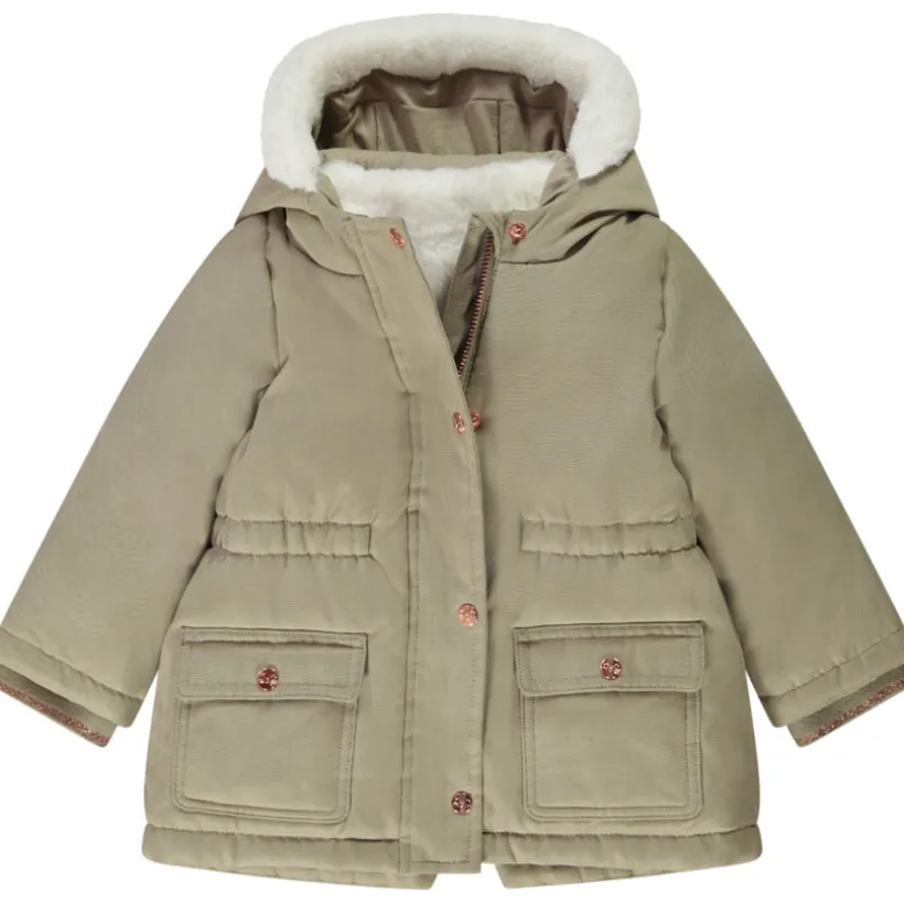 Parka Grand Froid 2 en 1 doublée fausse fourrure pour bébé fille