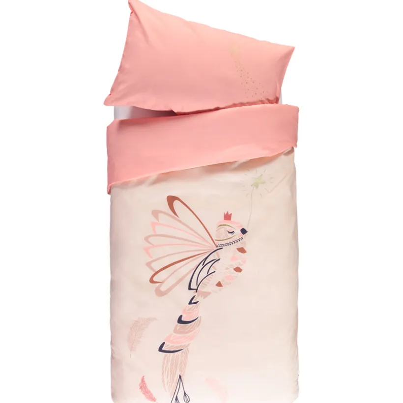 Parure de lit avec housse de couette et taie d'oreiller Magic bird