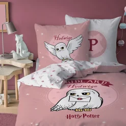 Parure de lit 140x200 cm imprimé Hedwige Harry Potter