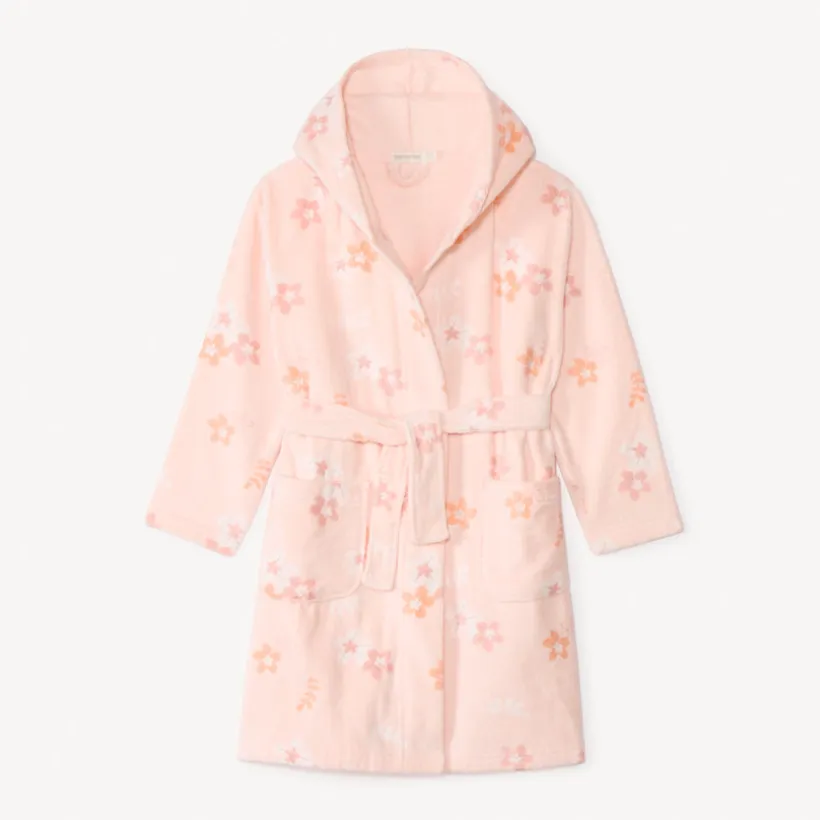 Peignoir de bain en éponge imprimé fleurs pour fille