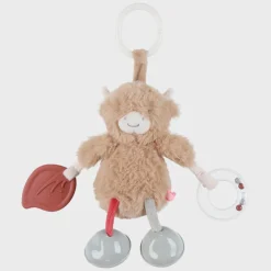 Peluche activité de voyage Vache Fluffy Beige