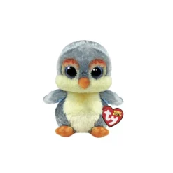 Peluche Beanie Boo's 15 cm Fisher le pingouin gris