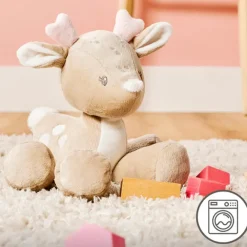 Peluche biche - Fanfan - Sable -30 cm