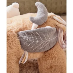 Peluche d'activité et d'éveil Vache Fluffy Beige