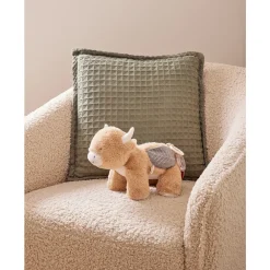 Peluche d'activité et d'éveil Vache Fluffy Beige