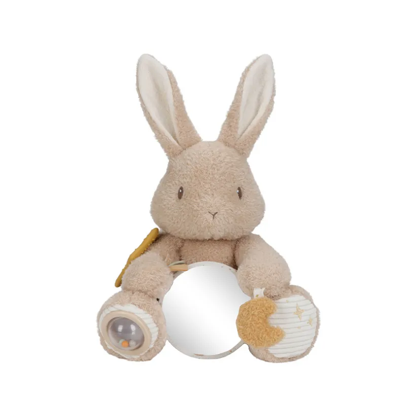 Peluche d'activité lapin Newborn Natural 36 cm
