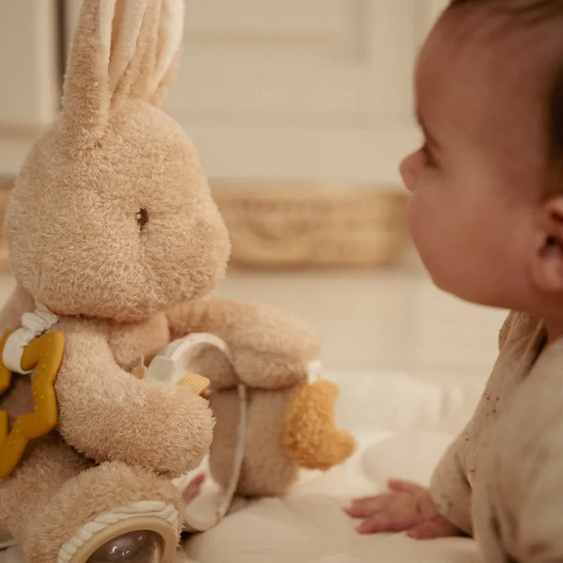 Peluche d'activité lapin Newborn Natural 36 cm