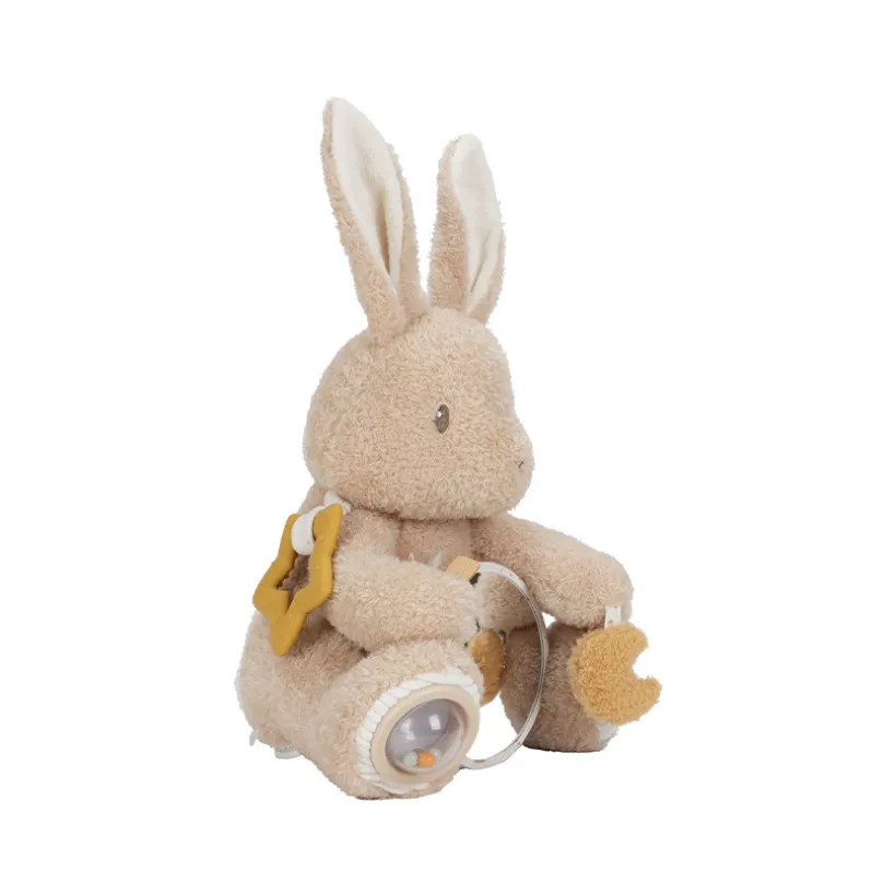 Peluche d'activité lapin Newborn Natural 36 cm