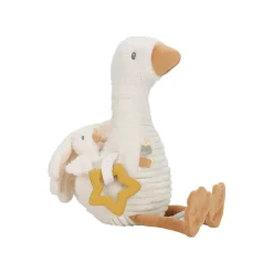 Peluche d'activités oie et petite oie blanc