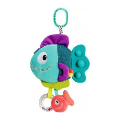 Peluche d'activités pop-it Play+ piranha bleu