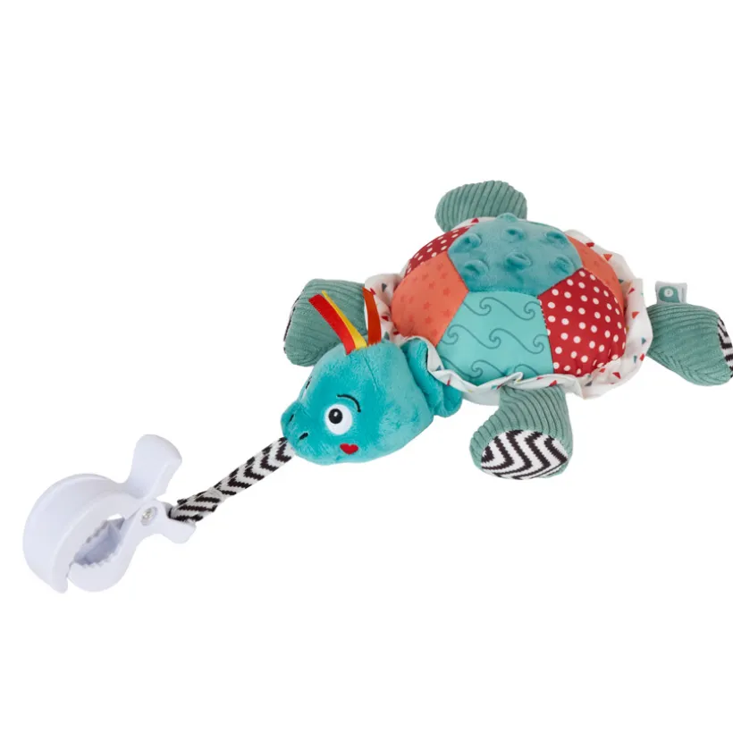 Peluche d'activités vibrante à suspendre Sacha la tortue