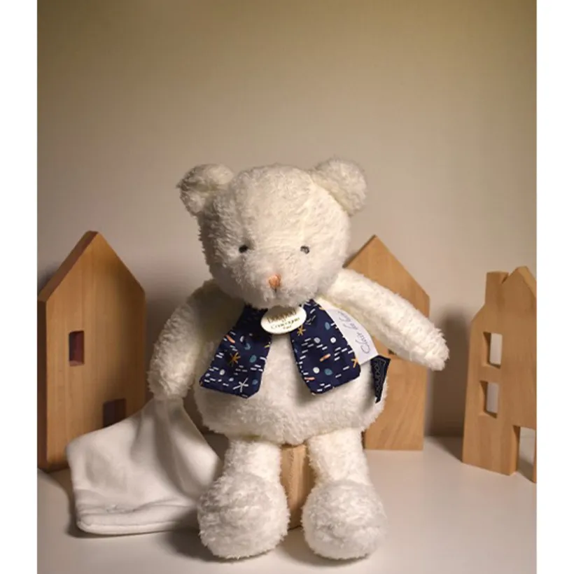 Peluche doudou Ours Luminescent Clair de Lune Blanc