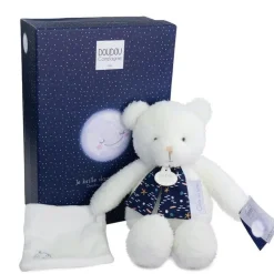 Peluche doudou Ours Luminescent Clair de Lune Blanc